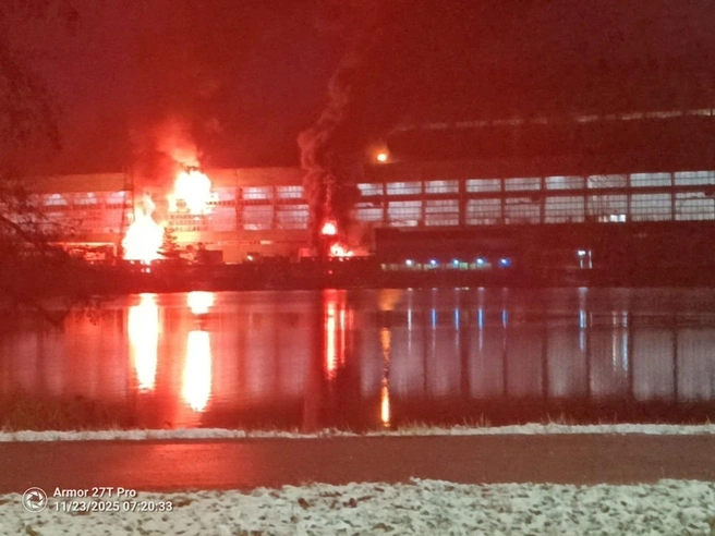 О возгорании на ГРЭС стало известно в 7 утра 23 ноября | Источник: пресс-центр ГУ МЧС Московской области / 50.mchs.gov.ru