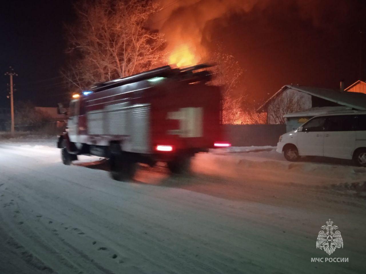 Женщина сгорела при пожаре в Забайкалье в первый день нового года - 1  января 2024 - ЧИТА.ру