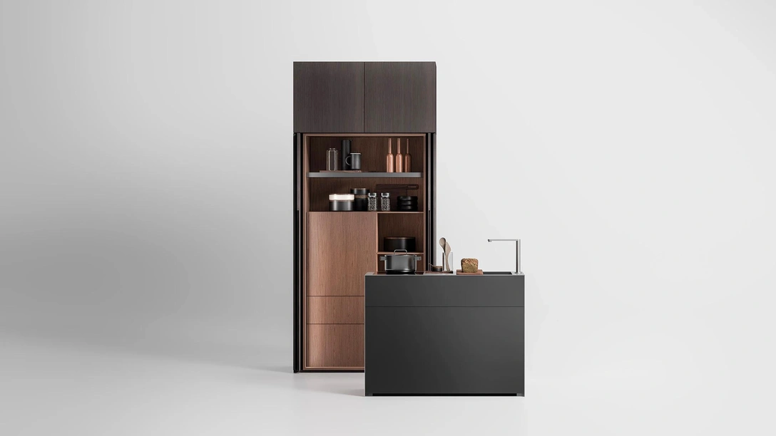 Мини-кухни Falper с высокими шкафами | Источник: Falper