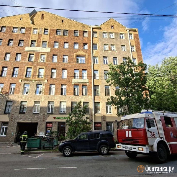 Ветер повредил крышу дома на Васильевском острове. На место выезжали спасатели | Источник: Илья Выдревич / «Фонтанка.ру»