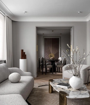 Из трех в одну: квартира 140 м² с оттенками серого