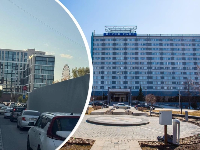 Припаркованные вдоль дороги автомобили затрудняют проезд | Источник: Снимок участка у гостиницы River Park