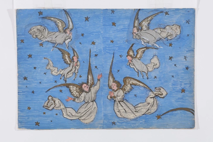 А. Н. Бенуа. «Эскиз занавеса к мистерии Сен-Жоржа де Буэлье на музыку А. Онеггера „Императрица в скалах“. ГМЗ „Петергоф“