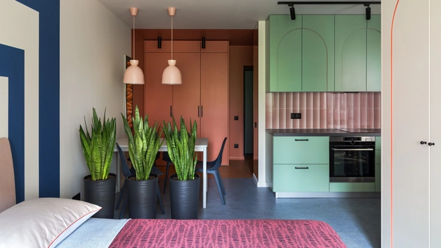 Color blocking: яркая квартира 36 м² в Минске