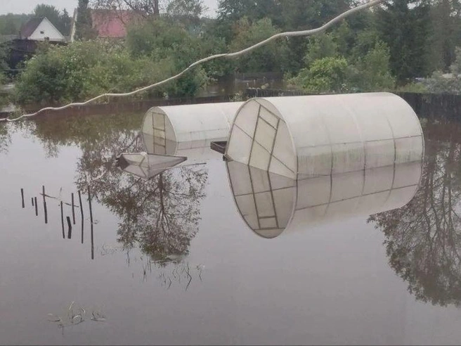 Садовые наделы оказались под водой | Источник: «Екатеринбург. Главное» / T.me
