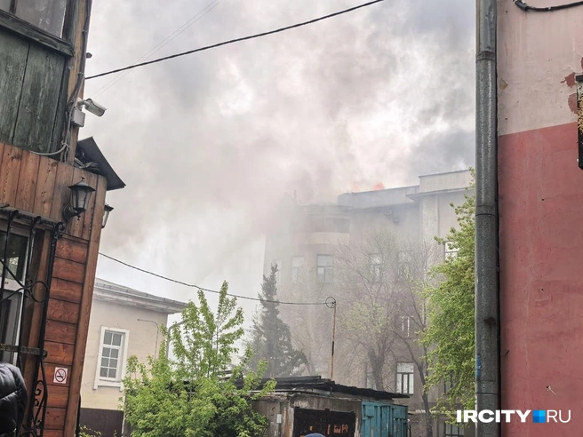 Территория вокруг Иргиредмета была сильно задымлена | Источник: Алёна Кашпарова / «ИрСити»