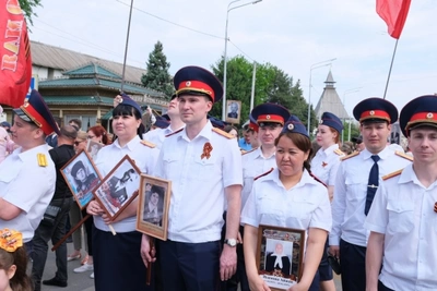 Сотрудники СК Астраханской области в «Бессмертном полку»