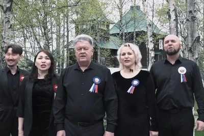 Хористы с Сахалина записали клип на песню «За тебя, Родина-мать»