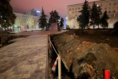 В волгоградском сквере нашли кладку времен Царицына