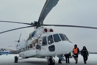 Вертолет Ми-8 вылетел из Архангельска для монтажа ЛЭП в Заполярье