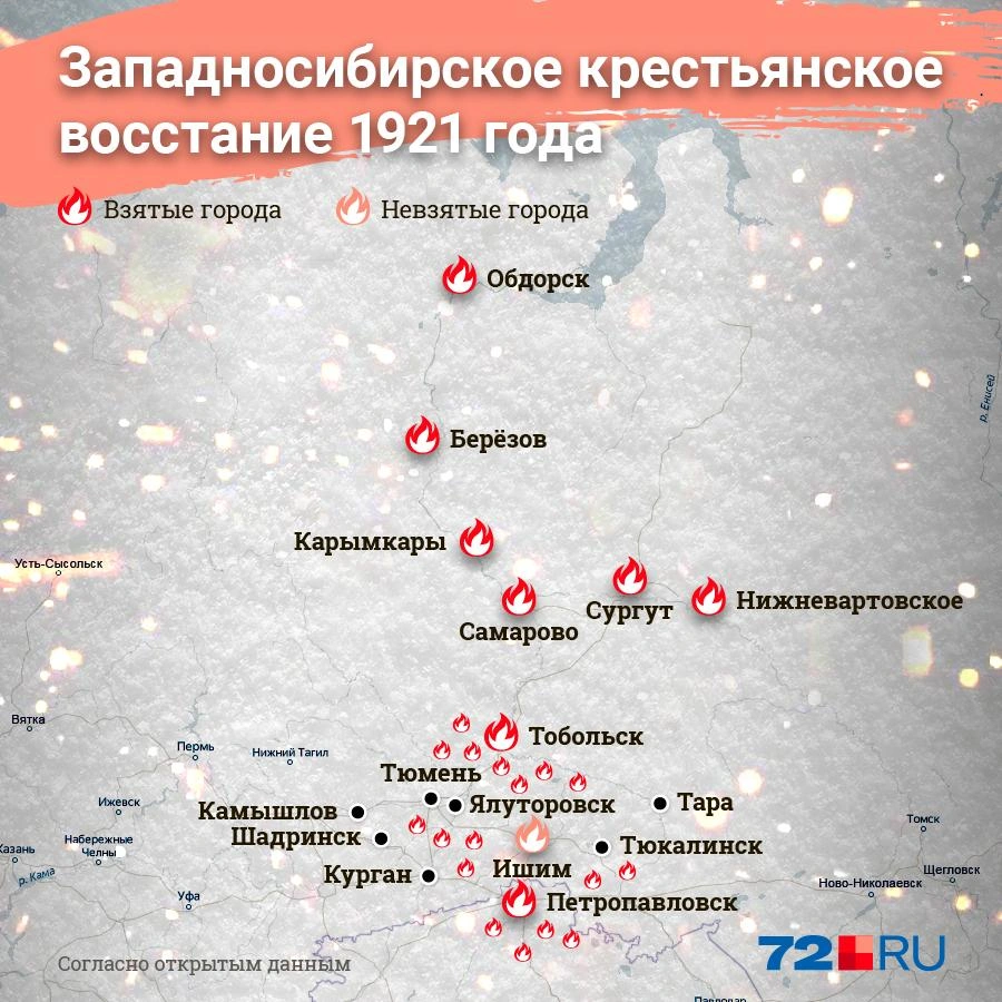 Западно-Сибирское восстание 1921 года в Тюменской губернии, как советские  власти подавили восстание, что оно изменило, — 30 января 2021 - 30 января  2021 - 72.ру