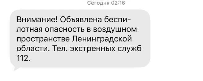 В Ленобласти объявлена опасность атаки БПЛА | www.fontanka.ru