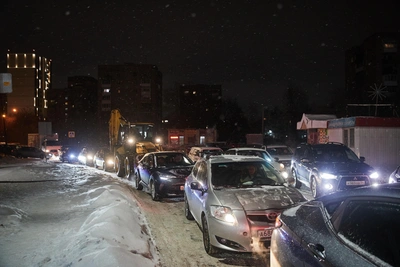 Дорожный коллапс в Новосибирске утром 20 марта