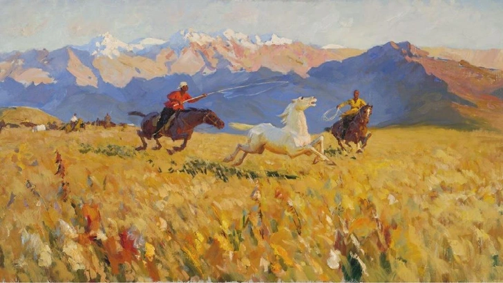 Молдахмед Кенаев «Ловля лошади» (1957) | Источник: Пресс-служба