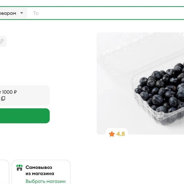 300 грамм голубики обойдутся в 665 рублей | Источник: vkusvill.ru
