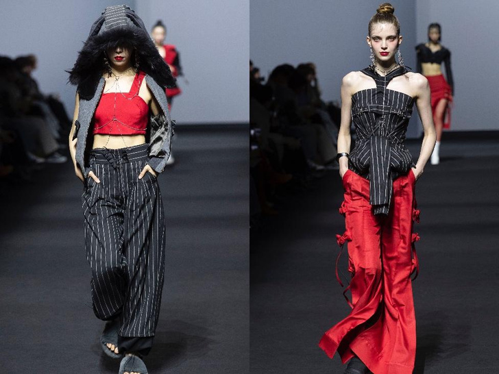 Белье напоказ, дабл-ремни и красные колготки: 5 модных трендов c Недели моды в Сеуле осень-зима 2024