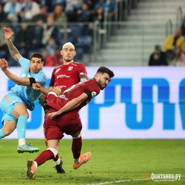 Нино пробил под перекладину и принес «Зениту» победу над «Рубином» | Источник: Сергей Михайличенко / FONTANKA.RU