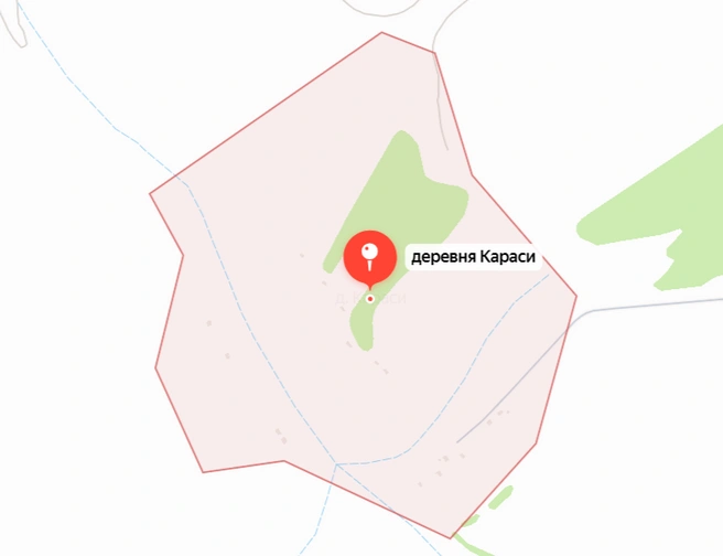 В Карасях нет даже речки | Источник: yandex.ru/maps