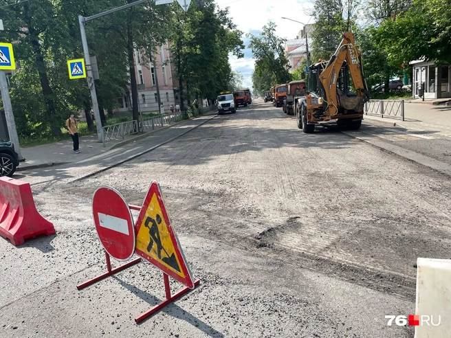 Республиканскую перекрыли для ремонта | Источник: Кирилл Поверинов / 76.RU