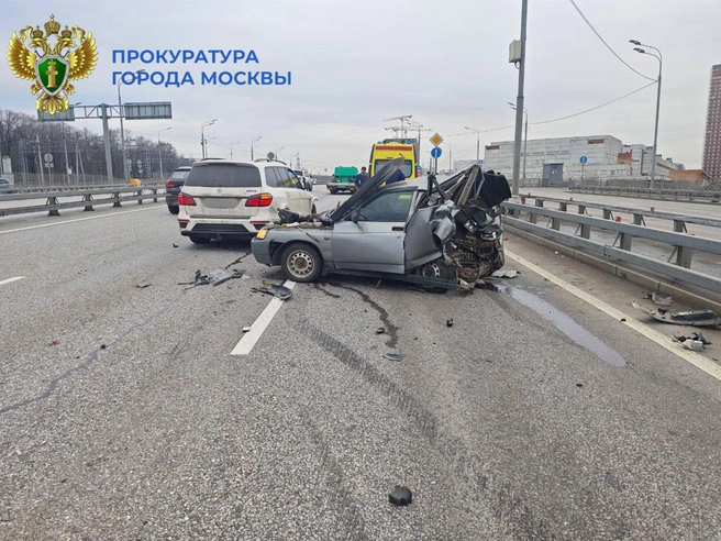 Один человек погиб в аварии на СВХ в Москве | Источник: Прокуратура Москвы / T.me