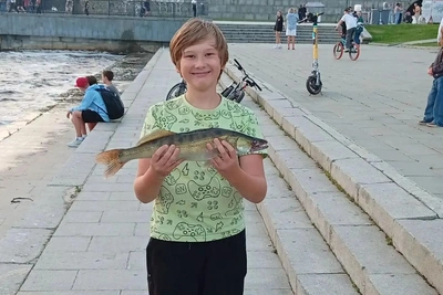 13-летний рыбак выловил судака в центре Екатеринбурга