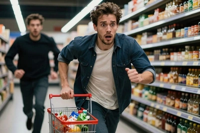 Похититель продуктов убежал от охраны, но не избежал наказания