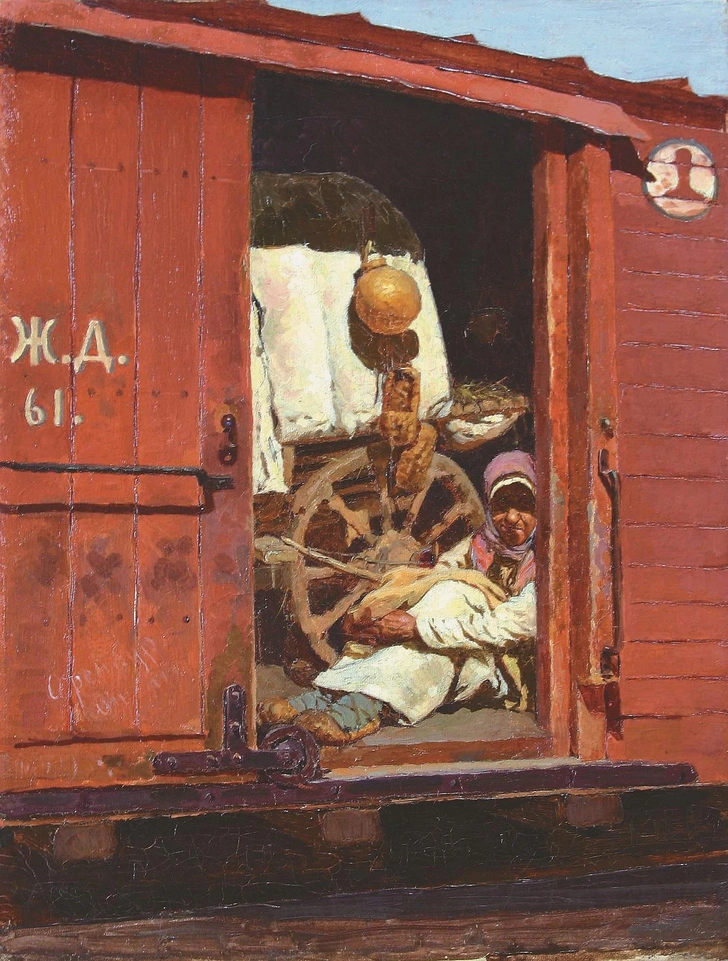 Сергей Иванов. «Переселенка». 1886. Государственный музей-заповедник В. Д. Поленова | Источник: пресс-служба выставки