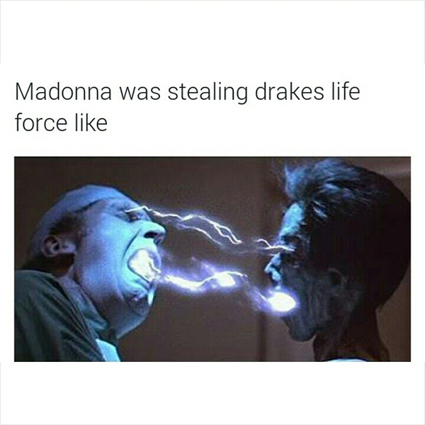 Дрейк Мадонна поцелуй мем