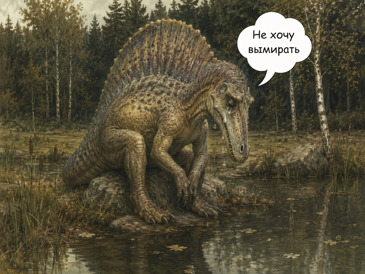 Зачем спинозавры плакали солеными слезами? | Источник: AI
