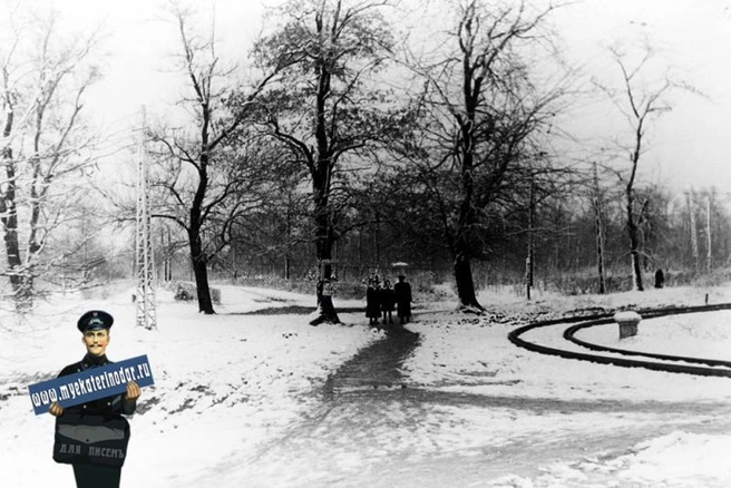 Вид на Первомайскую (Чистяковскую) рощу. Зима 1957–1958 годов | Источник: myekaterinodar.ru