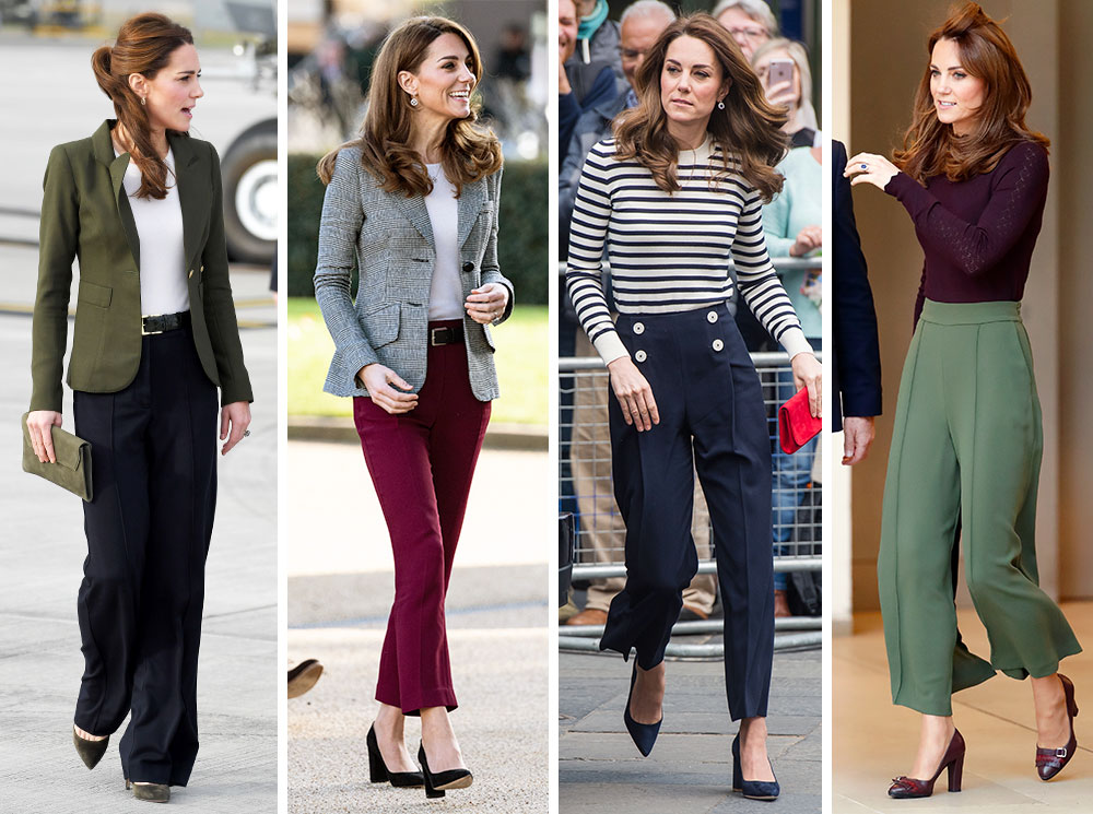 Самые стильные (и неожиданные) выходы герцогини Кейт в брюках ...