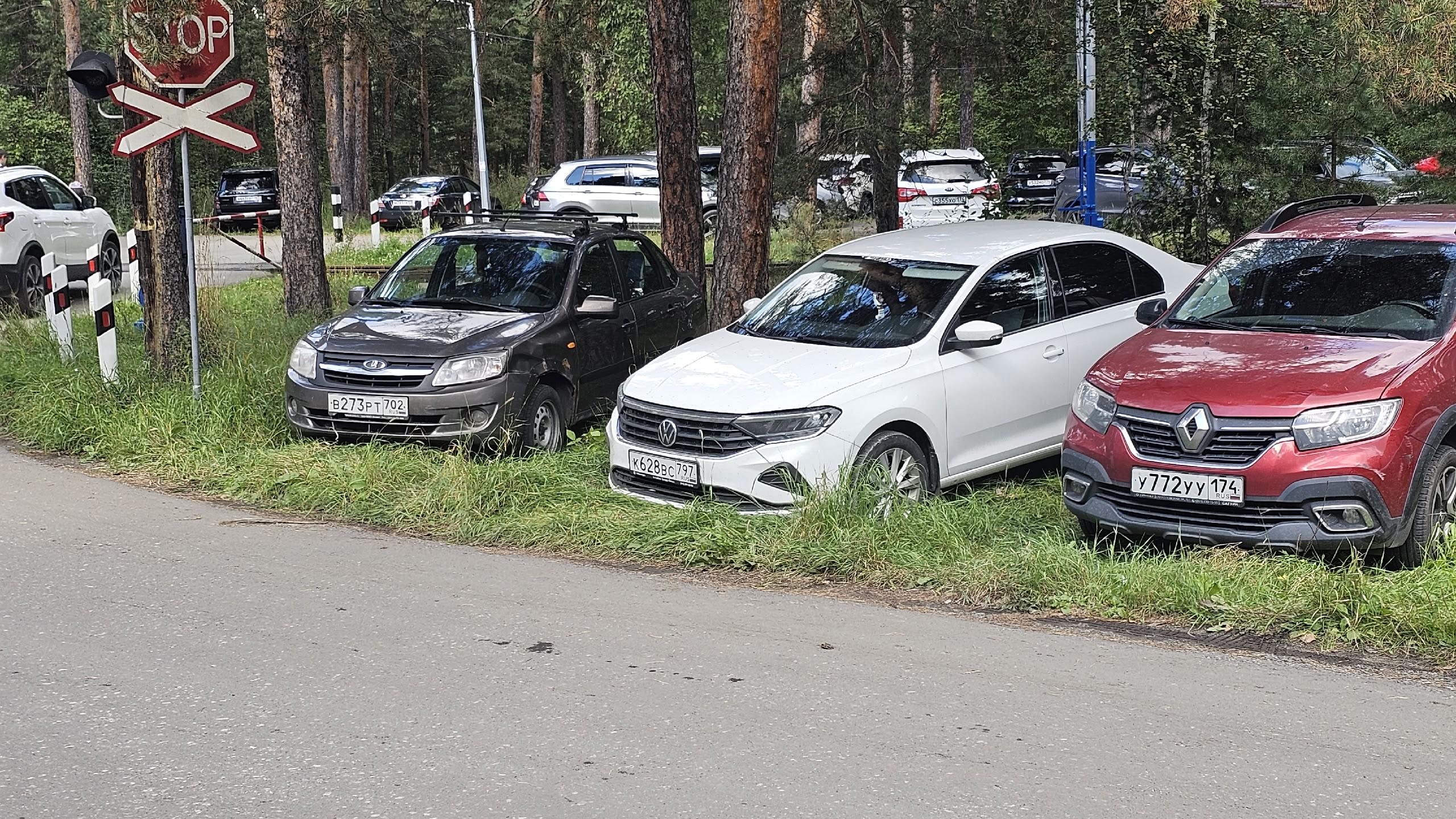 Haval в кустах. Автомобилисты превратили лесную дорогу к Парку Гагарина в стоянку