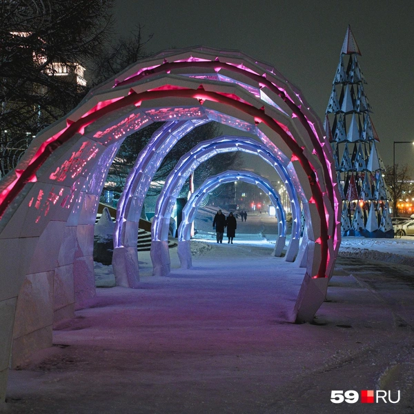 Новогодняя фотозона | Источник: Тимофей Калмаков / 59.RU