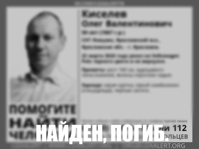 Мужчину искали около двух недель | Источник: Поисковый отряд «ЛизаАлерт» Ярославской области / Vk.com