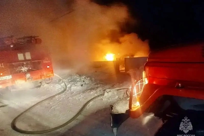 В Алтайском крае сгорел жилой дом площадью 80 квадратных метров