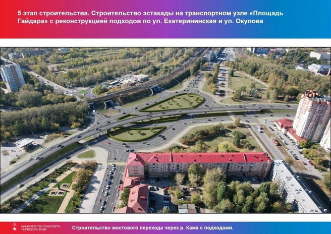 Так будет выглядеть площадь Гайдара после постройки всех запланированных проездов | Источник: пресс-служба Министерства транспорта Пермского края