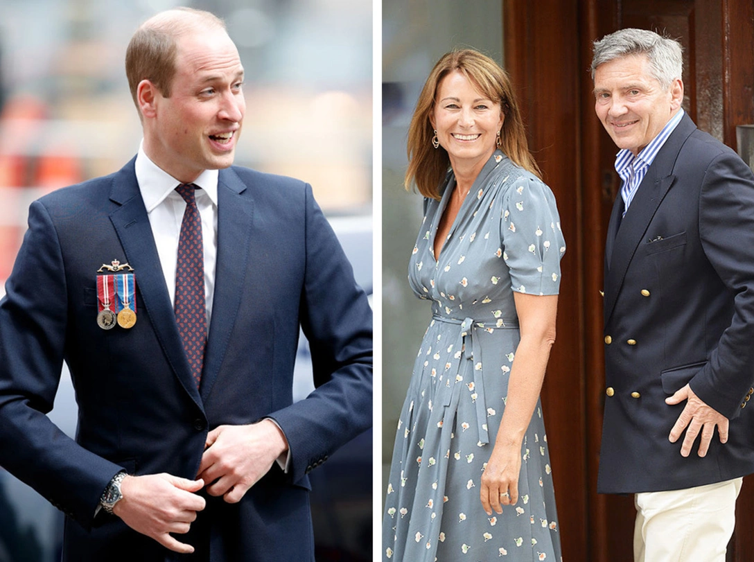 Принц Уильям в Лондоне, 3 мая 2019; Кэрол и Майкл Миддлтоны в Лондоне, 23 июля 2013 | marieclaire.ru