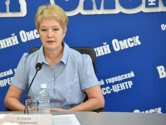 На пресс-конференции выступила заместитель мэра Инна Елецкая | Источник: пресс-служба администрации Омска