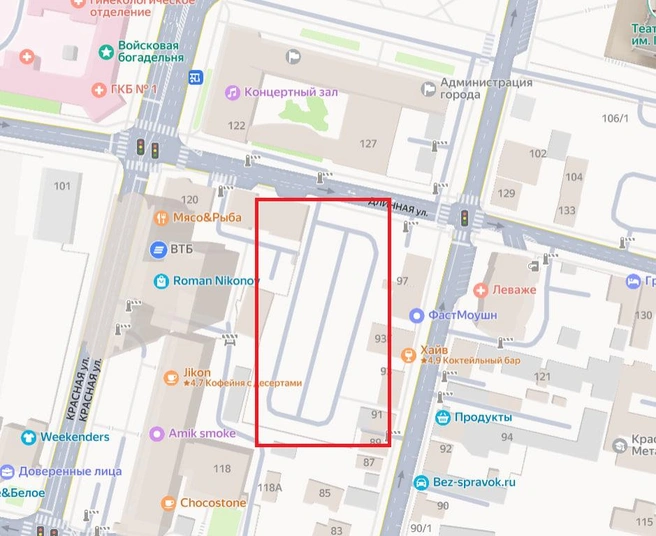 Показали на карте, о какой парковке речь | Источник: yandex.ru/maps
