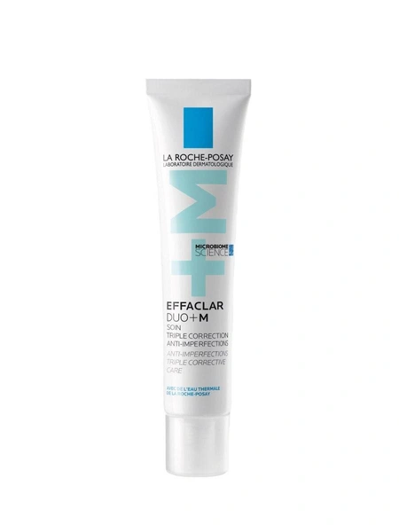 Тройной корректирующий крем-гель для проблемной кожи Effaclar DUO+M La Roche PosayМарка представила обновленную формулу средства-бестселлера в гамме для проблемной кожи. Новинка содержит новый компонент — филобиома актив, который влияет на филотип IA1 (подтип бактерий, провоцирующий появление акне и влияющий на степень выраженности воспалений). Также в составе есть салициловая кислота, липогидроксикислота и ниацинамид: они отвечают за контроль жирного блеска, выравниванию микрорельефа и предотвращение постакне.