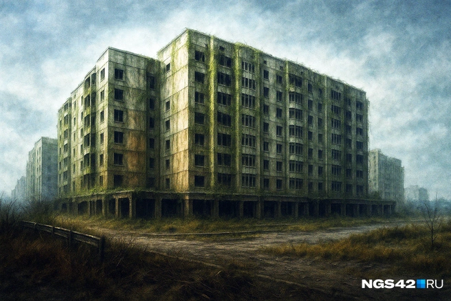 Вообще это не заброшки, а наоборот — новостройки в «Березовой роще» на Ильинке | Источник: Полина Авдошина / Городские медиа