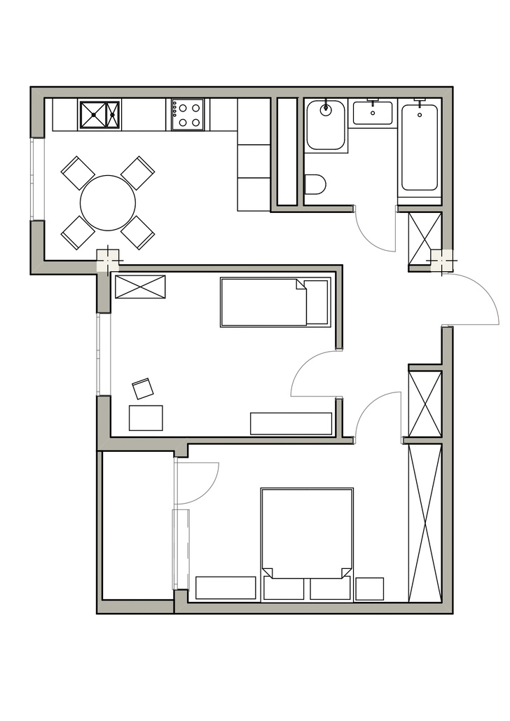 Квартира с английским настроением 50 м²