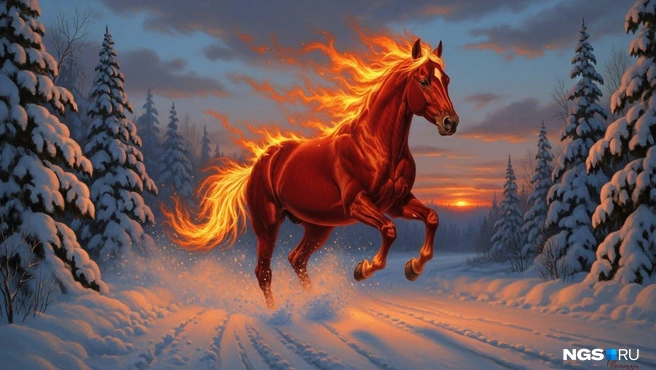 Красная Огненная Лошадь&nbsp;— это сила, экспрессия и жизненная сила | Источник: Юрий Орлов / Городские медиа