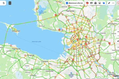 Дневные пробки в Петербурге достигли 8 баллов