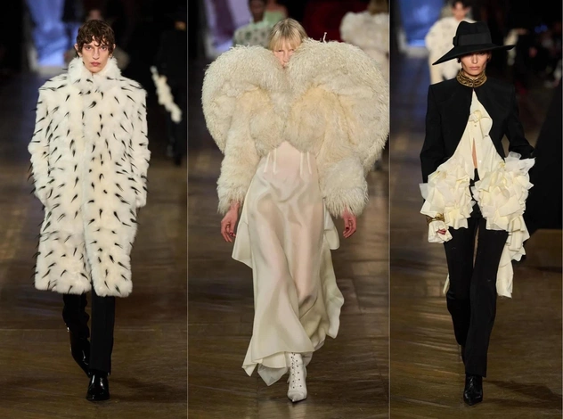 Alexander McQueen, осень 2025: готика, камзолы и нюдсы