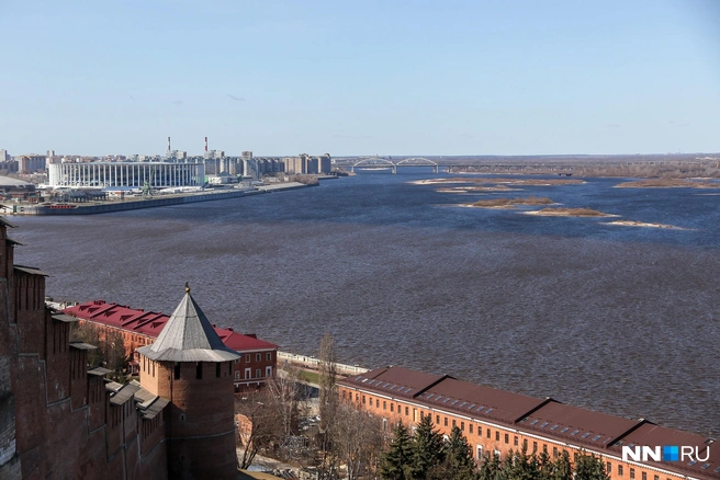 Уровень воды сильно упал из-за малоснежной зимы | Источник: Наталья Бурухина / NN.RU