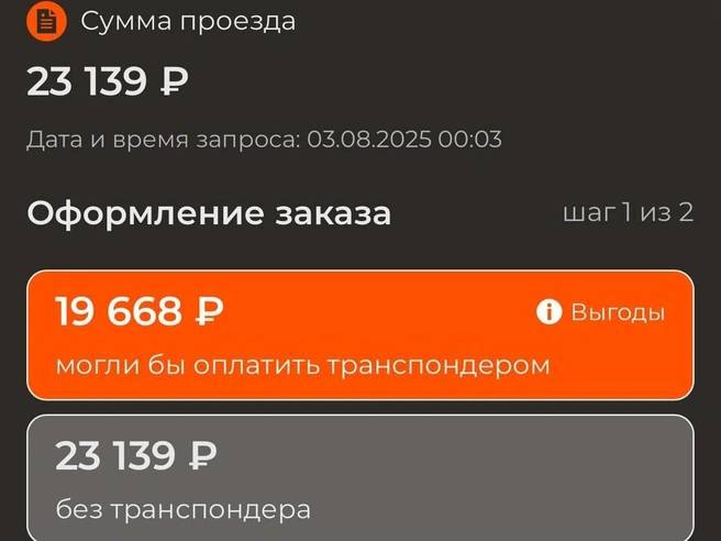 Примерно через полчаса сумма увеличилась | Источник: pay.avtodor-tr.ru