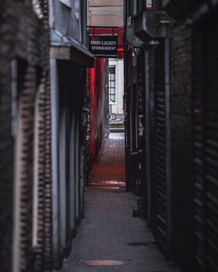 Фото №3 - Фотограф из Амстердама показал, как квартал красных фонарей живет при карантине