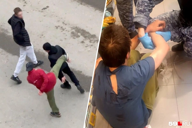 Парни нападали на прохожих и пытались напасть на сотрудников ГБР | Источник: читатель 59.RU, предоставлено пресс-службой ГБР «Цербер»