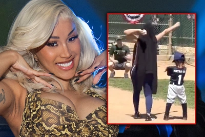 Cardi B назвала себя «мамой девочек» после броска на игре сына